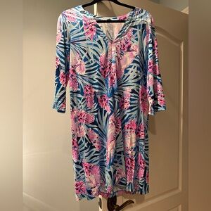 Floral Blue and Pink Lily Pulitzer Sz M Dress